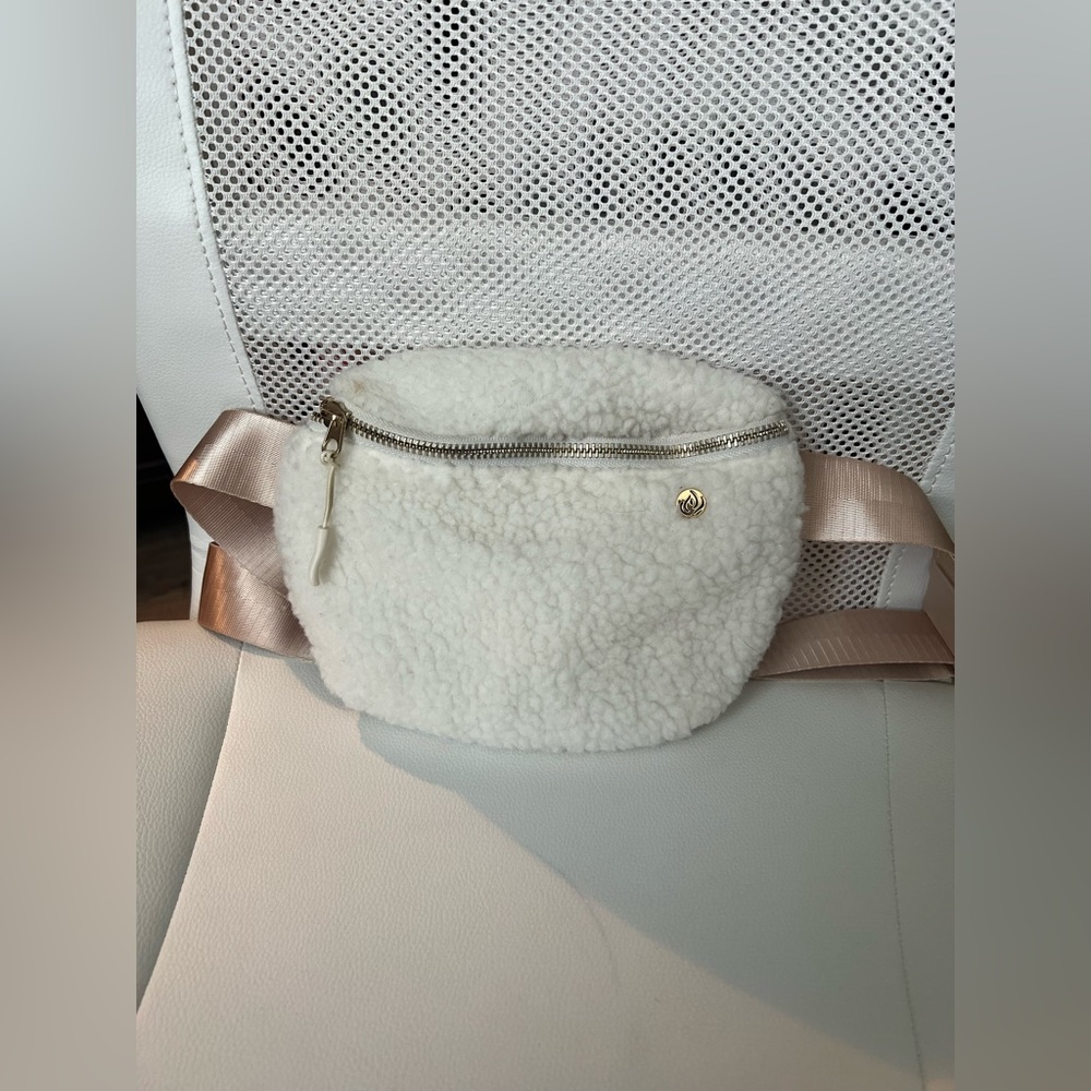 fuzzy shoulder/across the body bag